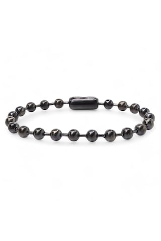 6mm Çelik Top Zincir Bileklik 89481 Siyah