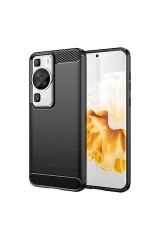Huawei P60 / P60 Pro Brushed Carbon Fiber Silikon Kılıf - Al3332