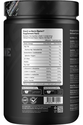 Kingsize Nutrition Bcaa + Glutamine Powder 1000 Gr