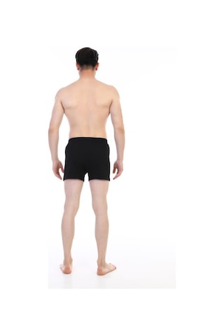 Çift Kaplan Erkek Pamuklu Penye Boxer 805 Siyah