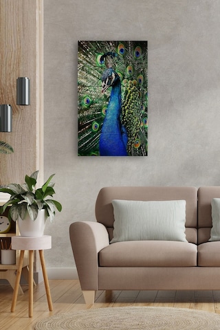 Doğal Taş Tablo - Tavuz Kuşu- Duvar Dekoru 30x50cm