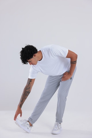 Rowinger Premium Merserize Kumaş Logolu Lastikli Paça Jogger Erkek Eşofman Altı Grey