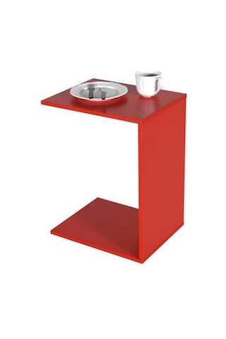 Çok Amaçlı Tekerlekli C Koltuk Sehpası-kırmızı 35x62x45 Cm Gxyxd Kırmızı
