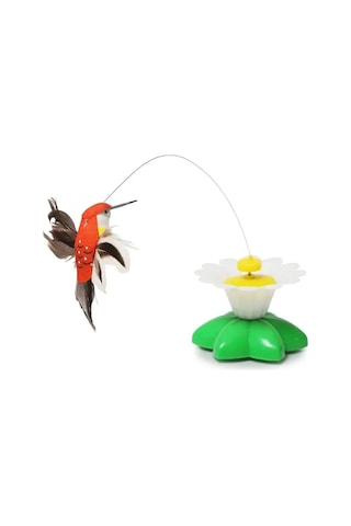 Pribor Hareketli Kedi Oyuncağı Dönen Kuş Başlıklı Pille Çalışır