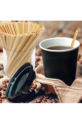 Bambu Çay Ve Kahve Karıştırıcı Kutulu 500 Adet Naturel