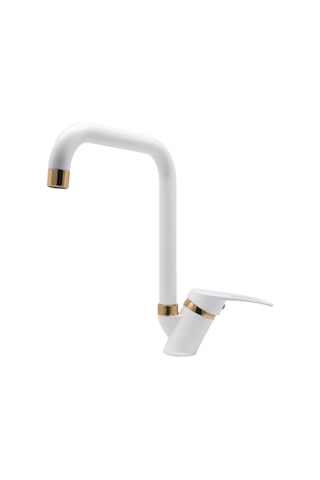 Kustar Oviedo Altın Beyaz Mutfak Eviye Bataryası