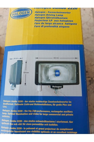 Sis Lambası Desenli Beyaz Cam Halogen Kapaklı Sis Farı Ø 242x133