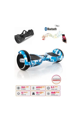 Citymate Hoverboard 6.5 inch Elektrikli Kaykay Scooter Full Ledli Bluetooth Hoparlörlü Çanta Hediye D01