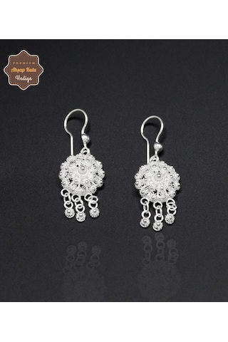 Sallantılı Bereket Model 925 Ayar Gümüş Telkari Kadın İkili Set 201024673 Gümüş