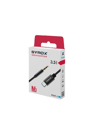 Syrox DT24 Type-C Aux Dönüştürücü Siyah