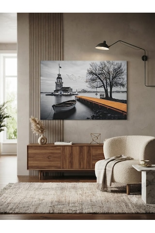 Tablo 60x90 Cm Büyük Boy Kafe Ve Salon Hediyelik Siyah