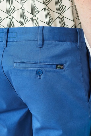 Lacoste Men's Slim Fit Organic Cotton Bermuda Blue Shorts Erkek Dar Kesim Pamuk Bermuda Şort Mavi