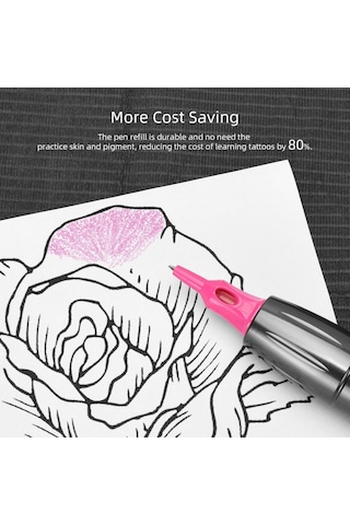 Mufunye Tükenmez Kalem, Basınç Elastik Silikon Kesim Çizgisi Hissi Uygulaması, Pembe 300g 0,5mm Dolum Kartuşu