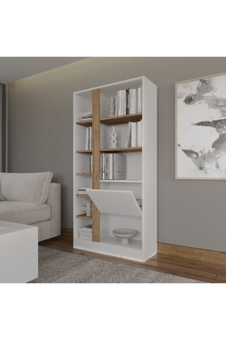 Tolu 10 Raflı Kitaplık Antrasit & Atlantik Çam Atlantik Çam - Antrasit