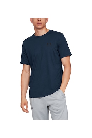 Under Armour Erkek Ua Sportstyle Left Chest Kısa Kollu Tişört 1326799-408 Lacivert