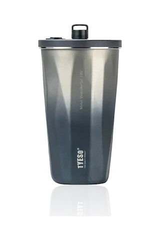 Tyeso Candy Tumbler Vakumlu Paslanmaz Çelik Termos 600 Ml-Siyah