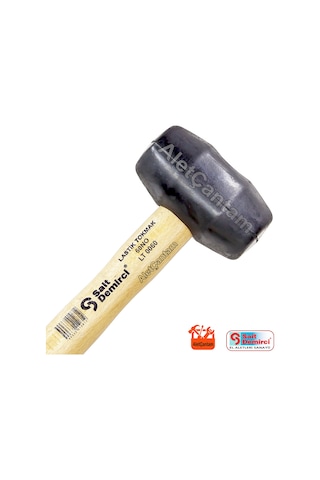 Sait Demirci Lastik Tokmak Ahşap Saplı 60 MM