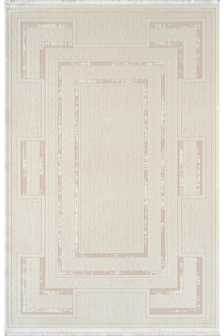 Royal Halı Vintage Vh04a Krem Vizon Akrilik Yumuşak Dokulu Modern Çizgili Halı