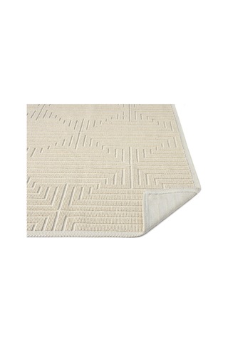 Modern Koton Bukle Kilim Lateks Taban 60x100/80x120/80x200/80x300/80x150/120x180/160x240-750 Krem