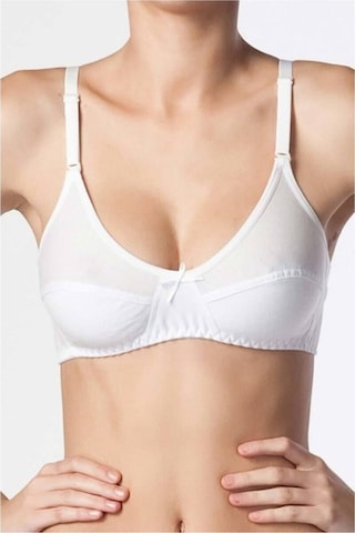 Kadın Beyaz Penye Minimizer Sütyen Yeni Sezon 001