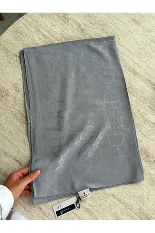 Noura Scarf Diamond Maria Şal Gümüş Çok Renkli