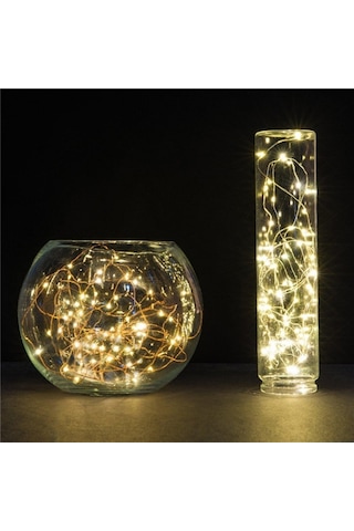 Yılbaşı Pilli Işık Süsü Led Lamba Dekorasyon Aydınlatma 20 Led Sarı