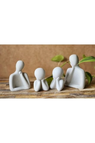 Bernami Vazo Pinterest 4 Kişilik Beton Heykel Obje Biblo Aile Beton Minimal Obje Biblo Aile Anne-baba-2 Çocuk Diğer