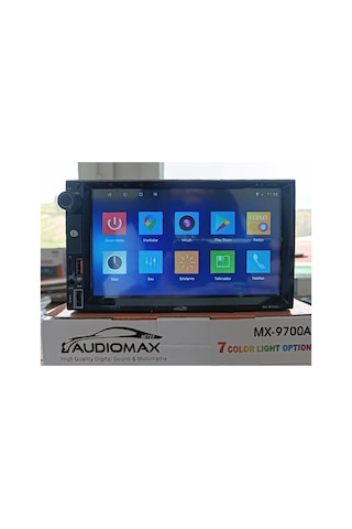 Audiomax Mx-9700 Aşağı Yukarı Ayarlanan Android 12 Sürüm Ekranlı Teyp 2/32gb