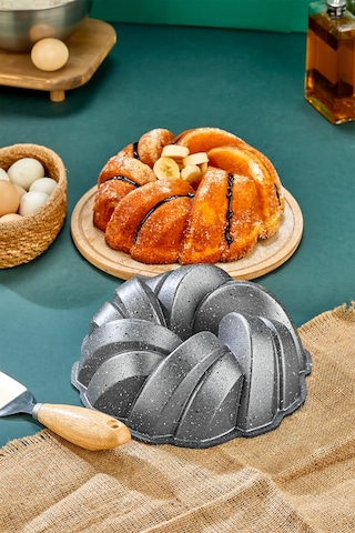 Polochef Esra Döküm Granit Kek Kalıbı Gri 26 Cm Gri