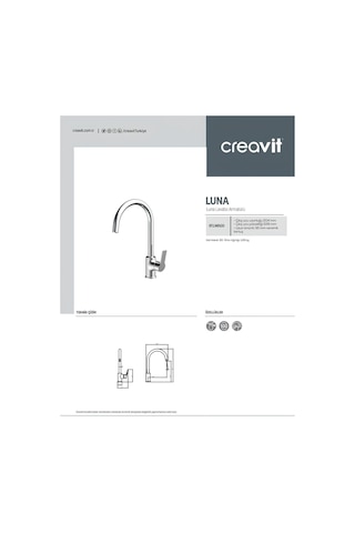 Luna Batarya Seti 3'lü Banyo-lavabo-evye Krom