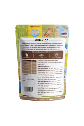 Naturiga Gluten Free Oat Flakes Glutensiz Yulaf Ezmesi 300 G