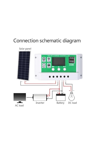 Yaozixa Güneş Paneli Yöneticisi 100a - Pwm Şarj Yönetimi, Çift Usb Çıkışı, Beyaz - Ev Ve Endüstri İçin Stabil Güneş Enerji Kontrol Cihazı