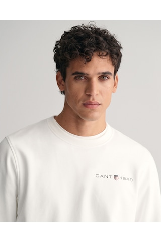 Gant Erkek Sweatshırt 2003243-113 2003243-113 Beyaz Beyaz