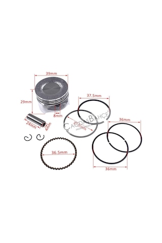 Honda Gx35 Tırpan Piston Segman Seti Komple 39Mm