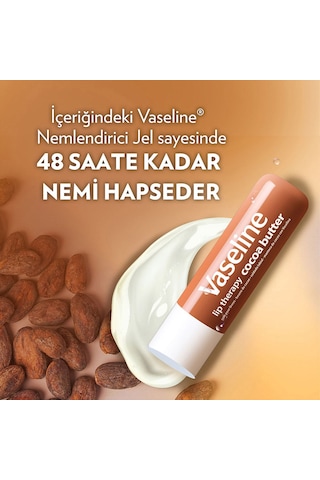 Vaseline Lip Therapy Dudak Bakım Kremi Cocoa Butter 4.8 Gr X2