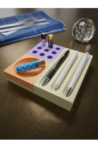 Elarıo Prizma Pad Organizer Mıknatıslı Masaüstü Organizer Set2 Çok Renkli