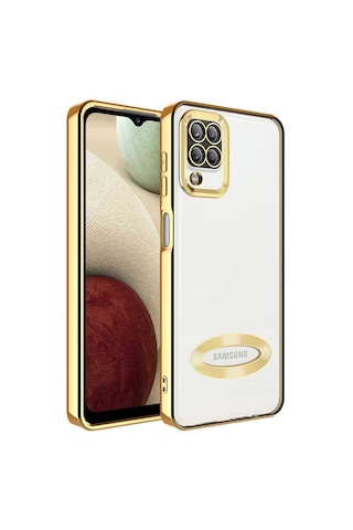 Zore Galaxy Uyumlu M12 Kılıf Kamera Korumalı Logo Gösteren Msra Omega Kapak - Lila Lila