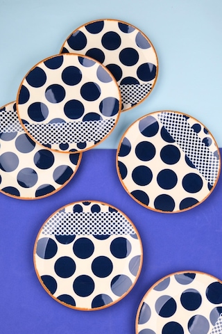 Tabak Evi Porselen Spotty Pasta Tabağı 19,50cm Sp2 6 Kişilik 6 Parça Çok Renkli