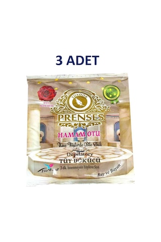 Prenses Hamam Otu Zırnık Tüy Dökücü 200 G x 3