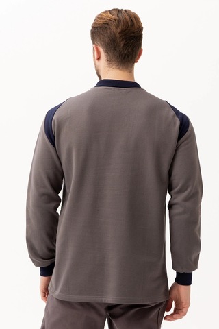 Flora Polo Yaka Sweatshirt K.gri-lacivert