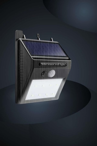 Bahçe - 367 - Aydınlatma Sensörlü Güneş Enerjili Duvar Lambası 40 - Csmo-tex - Led Işık