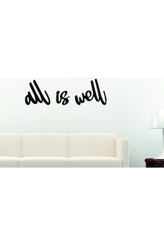 All Is Well Duvar Yazısı Ahşap Duvar Tablosu Dekoratif Duvar Süsü (512425249)