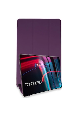 Newface - 152 - Samsung Galaxy Uyumlu X200 Tab A8 10.5 Kılıf Tablet Smart Kılıf - Csmo-tex - - Mor