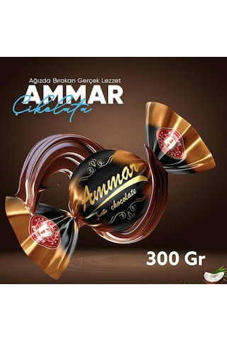 Ammar Çikolata Bitter Kaplamalı Fındık Aromalı Bayramlık İkramlık 300 G