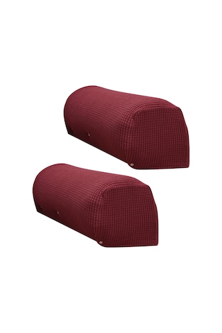 Xiyyadms Kırmızı Bambu Dokulu Sandalye Eldiveni, Yıkanabilir, Kaymaz, Tüm Mevsimler İçin, 10 Adet Çivi İle Paketlidir Şarap Kırmızısı