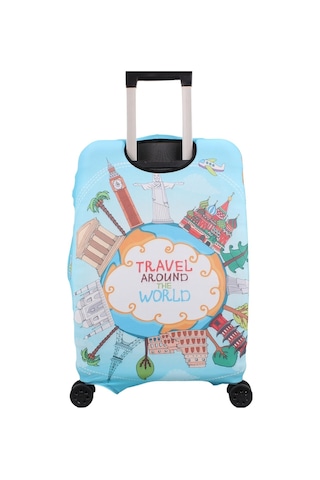 Bagacar Travel Büyük Orta Kabin Boy İçin 3 Lü Valiz Kılıfı Çok Renkli