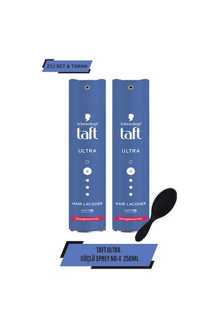 Taft Ultra Güçlü Sprey 2 x 250 ML + Tarak
