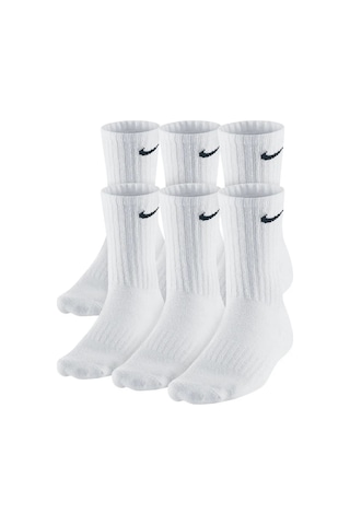 Nike Unisex Siyah 6 Lı Çorap Seti - Sx5171-100 Beyaz Nike Unisex Siyah 6 Lı Çorap Seti - Sx5171-100 Beyaz