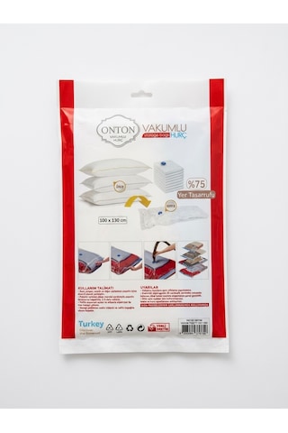 Onton Vakumlu Hurç Dev Boy 100x130 Cm %75 Yer Tasarrufu Sağlayan Kıyafet Ve Yorgan Saklama Torbası