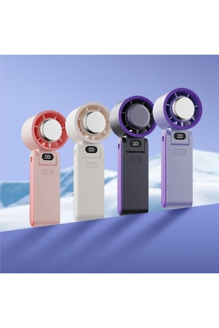 Y19 Akıllı Buz Sıkıştırma Katlanır El Taşınağı Fan Daisy Red